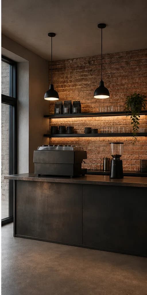 A warm interior scene created with aix0